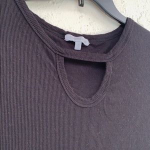 Charlotte Russe Black Cut-out Top